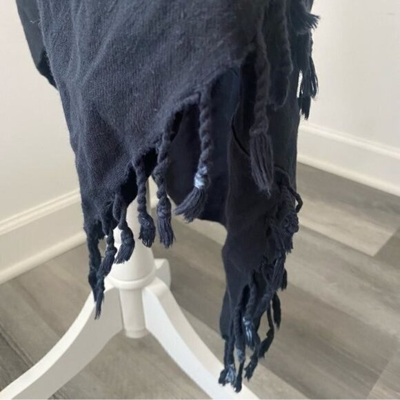 Just Bee Queen Tulum Skirt Black Linen Asymmetrical Boho Beach XS - Picture 8 of 13